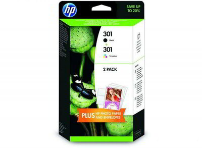 HP 301 Fekete + Háromszínű tintapatron (N9J72AE)