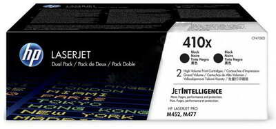 HP 410X Black (Fekete) nagykapacitású - duopack toner (CF410XD)