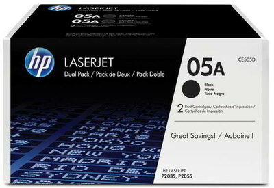 HP 05A Black (Fekete) nagykapacitású - duopack toner (CE505D)