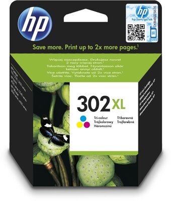 HP 302XL Háromszínű nagykapacitású tintapatron csomag (F6U67AE)