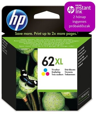 HP 62XL Háromszínű (Tri-Color) XL tintapatron (C2P07AE)