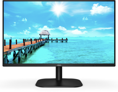 AOC 27B2H Monitor - 27" FullHD (1920x1080), 16:9, 250 cd/m2, 4 ms, VGA/HDMI, 3 év garancia, Fekete színben