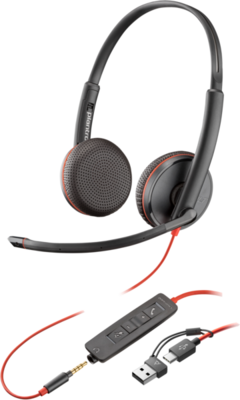 HP Poly Blackwire 3225 sztereó USB-C headset (8X229AA)