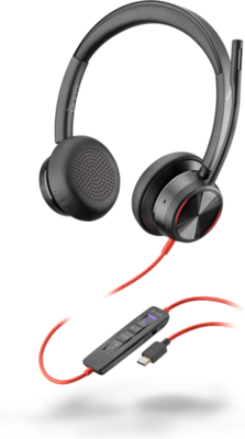 HP Poly Blackwire 8225 sztereó USB-C headset Microsoft Teams-tanúsítvánnyal + USB-C-USB-A-adapter (8X225AA)