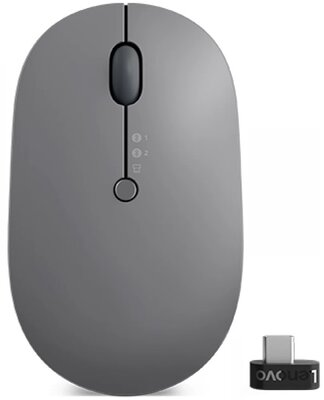 Lenovo Go Wireless Multi-Device Mouse Vezeték nélküli egér (GY51C21211) - Szürke színben