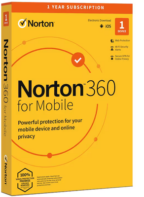Norton 360 for Mobile HUN 1 Felhasználó 1 éves dobozos vírusirtó szoftver (21426914)