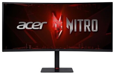 Acer Nitro XV345CURVbmiphuzfx Gamer Monitor (UM.CX5EE.V05) - 34" WQHD (3440x1440), 21:9, VA, ZeroFrame, FreeSync Premium, 165Hz, 1ms/0.5ms, HDMI, DisplayPort, USB, Fekete színben