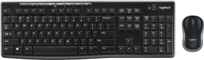 Logitech MK270 Vezeték nélküli billentyűzet és egér UK angol kiosztás (920-004523) - Fekete színben
