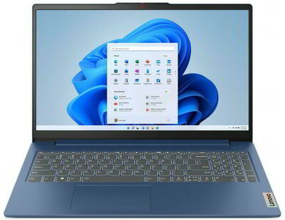 Lenovo IdeaPad Slim 3 Notebook (83ER00HXHV) - 15.6" FullHD, Intel Core i5-12450H, 8GB RAM, 512GB SSD, Magyar billentyűzet, Windows 11 Home, 3 év garancia, Kék színben