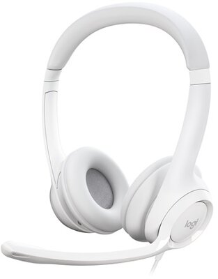 Logitech H390 Fejhallgató (981-001286) - 2.0, USB, Mikrofonos, Piszkosfehér ("Off White") színben