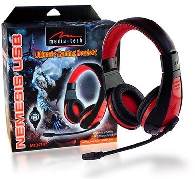 Media-Tech Nemesis USB Mikrofonos fejhallgató (MT3574)