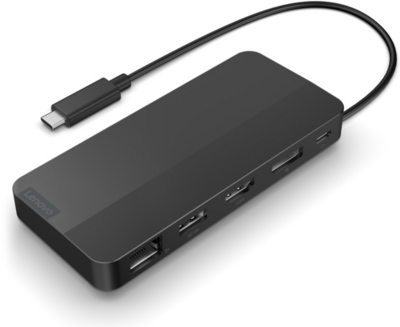 Lenovo USB-C Dual Display Travel Dock Dokkoló 100W AC Adapterrel (40B90100EU)