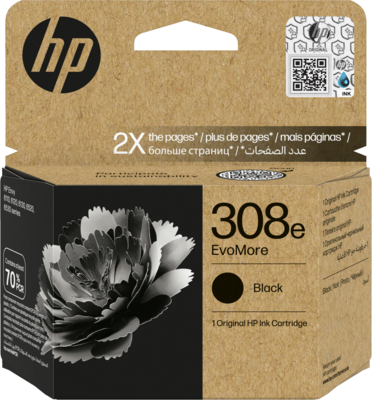 HP 308e EvoMore Black (Fekete) tintapatron (7FP22UE) - Eredeti HP kellékanyag