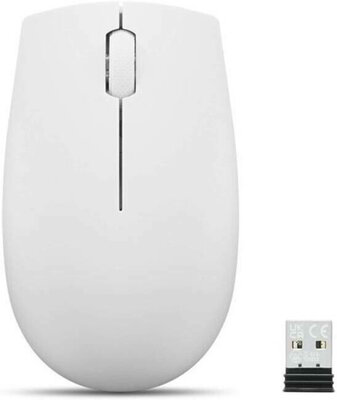 Lenovo 300 Wireless Compact Mouse Vezeték nélküli egér (GY51L15677) - Fehér (Felhőszürke) színben