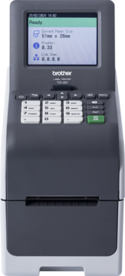 Brother TD-2320DSA300 asztali címkenyomtató érintőképernyővel, 2" 300dpi, USB/LAN (TD2320DSA300Z1)