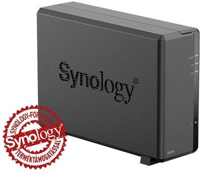 Synology DiskStation DS124 NAS hálózati adattároló (DS124) - Realtek RTD1619B, 1GB RAM, Háttértár nélkül (Max 1x)