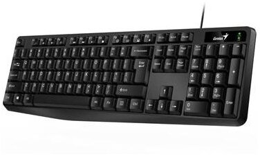 Genius KB-117 USB Cseppálló Billentyűzet, Magyar kiosztással (31310016404) - Fekete színben