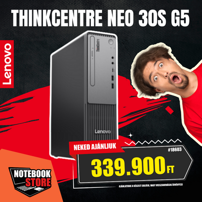 Lenovo ThinkCentre neo 30s G5 SFF (13DK0028HX) - Intel Core i5-13420H, 16GB RAM, 512GB SSD, Windows 11 Professional - SFF Házas számítógép, 3 év helyszíni garancia