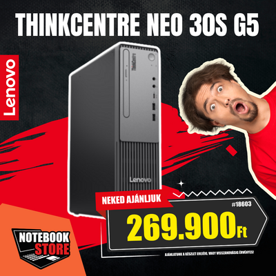 Lenovo ThinkCentre neo 30s G5 SFF (13DK0028HX) - Intel Core i5-13420H, 16GB RAM, 512GB SSD, Windows 11 Professional - SFF Házas számítógép, 3 év helyszíni garancia