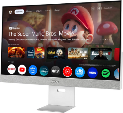 Asus ZenScreen Smart MS32UC Monitor (MS32UC) - 31.5" 4K (3840 × 2160), IPS, 16:9, 1000:1, 350cd/m2, 5ms, HDMI, USB-C és DisplayPort, VESA, 3 év garancia, Ezüst színben