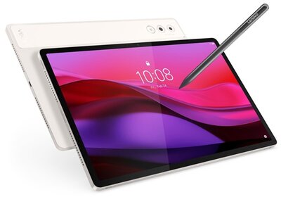 Lenovo Yoga Tab Plus Tablet (ZAEG0151HU) - 12.7" 3K (2944x1840) LTPS, Qualcomm Snapdragon 8 Gen3, 16GB/256GB, WiFi, Android, Pen+magyar billentyűzet, 2 év garancia, Gyöngyházszürke színben