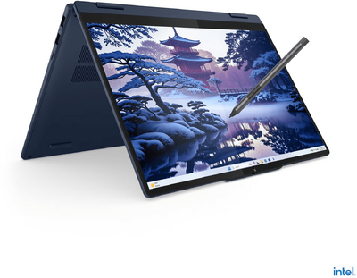 Lenovo IdeaPad 5 2in1 Notebook (83KR002BHV) - 14.0" WUXGA Multi-touch+Pen, Intel Core Ultra 7-255H, 16GB RAM, 1TB SSD, Magyar billentyűzet, Operációs rendszer nélkül, 3 év garancia, Kék színben