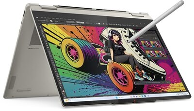 Lenovo Yoga 7 2in1 Notebook (83JQ002RHV) - 14.0" WQXGA+ (2880x1800) OLED, Multi-touch+Pen, Intel Core Ultra 5-226V, 16GB RAM, 1TB SSD, Magyar billentyűzet, Windows 11 Home, 3 év garancia, Kagylószürke színben