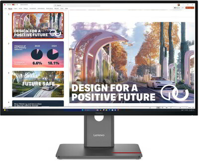 Lenovo ThinkVision P27QD-40 Monitor (64B3GAT2EU) - 27.0" QHD (2560X1440), IPS, 16:9, 1500:1, 350cd/m2, 4ms, VESA, HDMI, DisplayPort, USB Type-C, RJ-45, 3 év garancia, Fekete színben