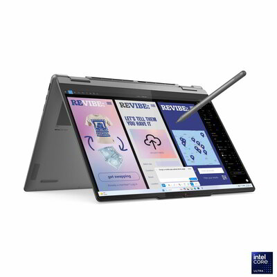 Lenovo Yoga 7 2in1 Notebook (83JQ002XHV) - 14.0" WUXGA OLED Multi-touch+Pen, Intel Core Ultra 7 256V, 16GB RAM, 512GB SSD, Magyar billentyűzet, Windows 11 Home, 3 év garancia, Szürke színben
