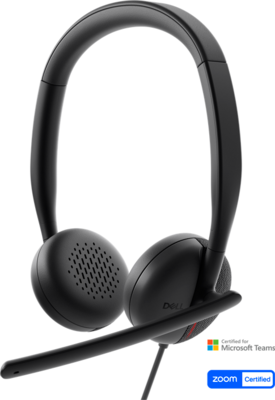 Dell WH3024 Wired Headset (520-BBDH) - Fekete színben