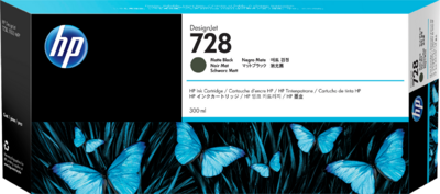 HP 728 Matte Black (Mattfekete) eredeti DesignJet tintapatron (F9J68A) - 300 ml