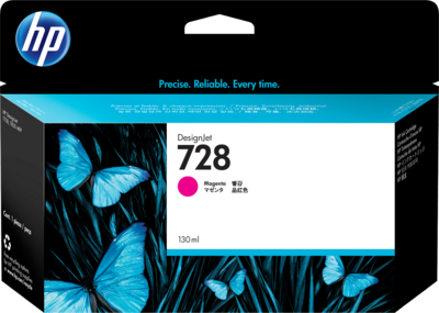 HP 728 Magenta (Bíbor) eredeti DesignJet tintapatron (F9J66A) - 130 ml