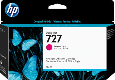 HP 727 Magenta (Bíbor) eredeti DesignJet tintapatron (B3P20A) - 130 ml