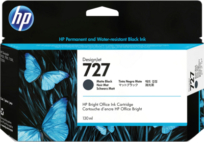 HP 727 Matte Black (Mattfekete) eredeti DesignJet tintapatron (B3P22A) - 130 ml