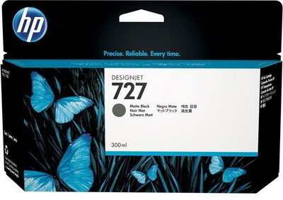 HP 727 Matte Black (Mattfekete) eredeti DesignJet tintapatron (C1Q12A) - 300 ml
