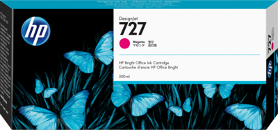 HP 727 Magenta (Bíbor) eredeti DesignJet tintapatron (F9J77A) - 300 ml