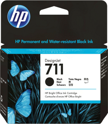 HP 711 Black (Fekete) eredeti DesignJet toner (CZ133A) - 80 ml