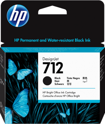 HP 712 Black (Fekete) eredeti DesignJet nagykapacitású tintapatron (3ED71A) - 80 ml