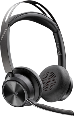 HP Poly Voyager Focus 2-M USB-C headset + USB-C-A Adapter Charging Stand (A4HT2AA)