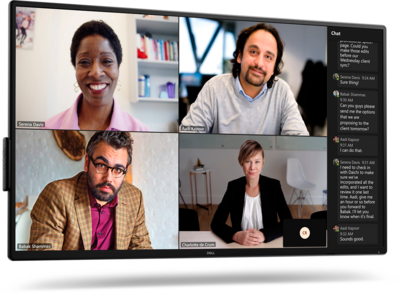 Dell Pro 55 Plus P5525QC Konferencia Monitor (210-BNTN) - 55" 4K UHD (3840x2160), IPS, 16:9, 2000:1, 400cd, 8ms, HDMI, DisplayPort, USB, 3 év garancia, Fekete színben
