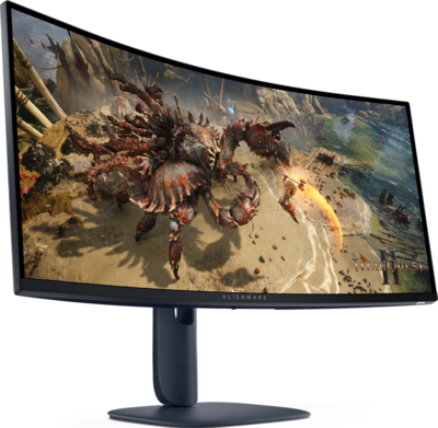 Dell Alienware AW3425DWM Ívelt Gamer Monitor (210-BQWL) - 34" WQHD (2560x1440), VA, 180Hz, 21:9, 3000:1, 400cd, 1ms, HDMI, DisplayPort, 3 év garancia, Szürke színben