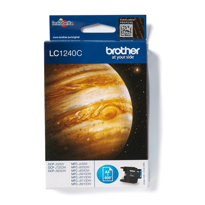 Brother LC-1240C Cyan (Ciánkék) eredeti nagytöltetű tintapatron (LC1240C)