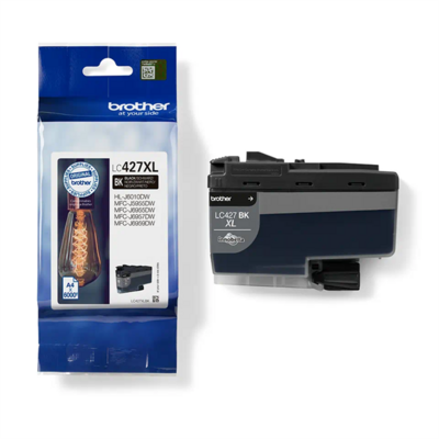 Brother LC-427XLBK Black (Fekete) eredeti nagytöltetű tintapatron (LC427XLBK)