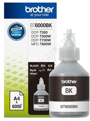 Brother BT-6000BK Black (Fekete) eredeti ultra nagy kapacitású tintapalack (BT6000BK)