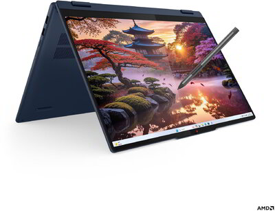Lenovo IdeaPad 5 2in1 Notebook (83KU002EHV) - 16.0" WUXGA Multi-touch+Pen, AMD Ryzen AI 7-350, 16GB RAM, 1TB SSD, Magyar billentyűzet, Windows 11 Home, 3 év garancia, Kék színben