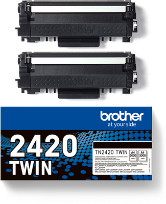 Brother TN-2420TWIN Black (Fekete) Twin Pack - két nagytöltetű toner egy csomagban (TN2420TWIN)
