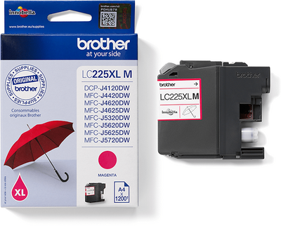 Brother LC-225XLM Magenta (Bíbor) eredeti nagy kapacitású tintapatron (LC225XLM)