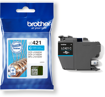Brother LC-421C Cyan (Ciánkék) eredeti tintapatron (LC421C)
