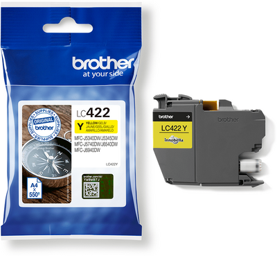 Brother LC-422Y Yellow (Sárga) eredeti tintapatron (LC422Y)