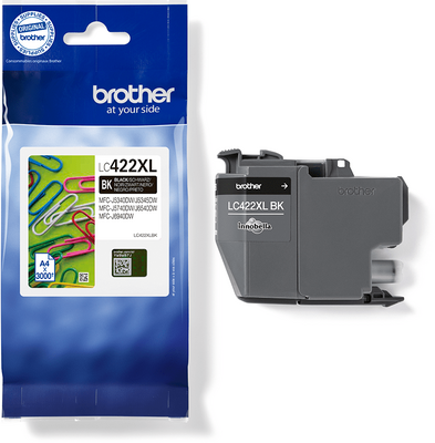 Brother LC-422XLBK Black (Fekete) eredeti nagy töltetű tintapatron (LC422XLBK)